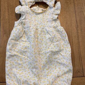 Yellow Floral Kids Bodysuit